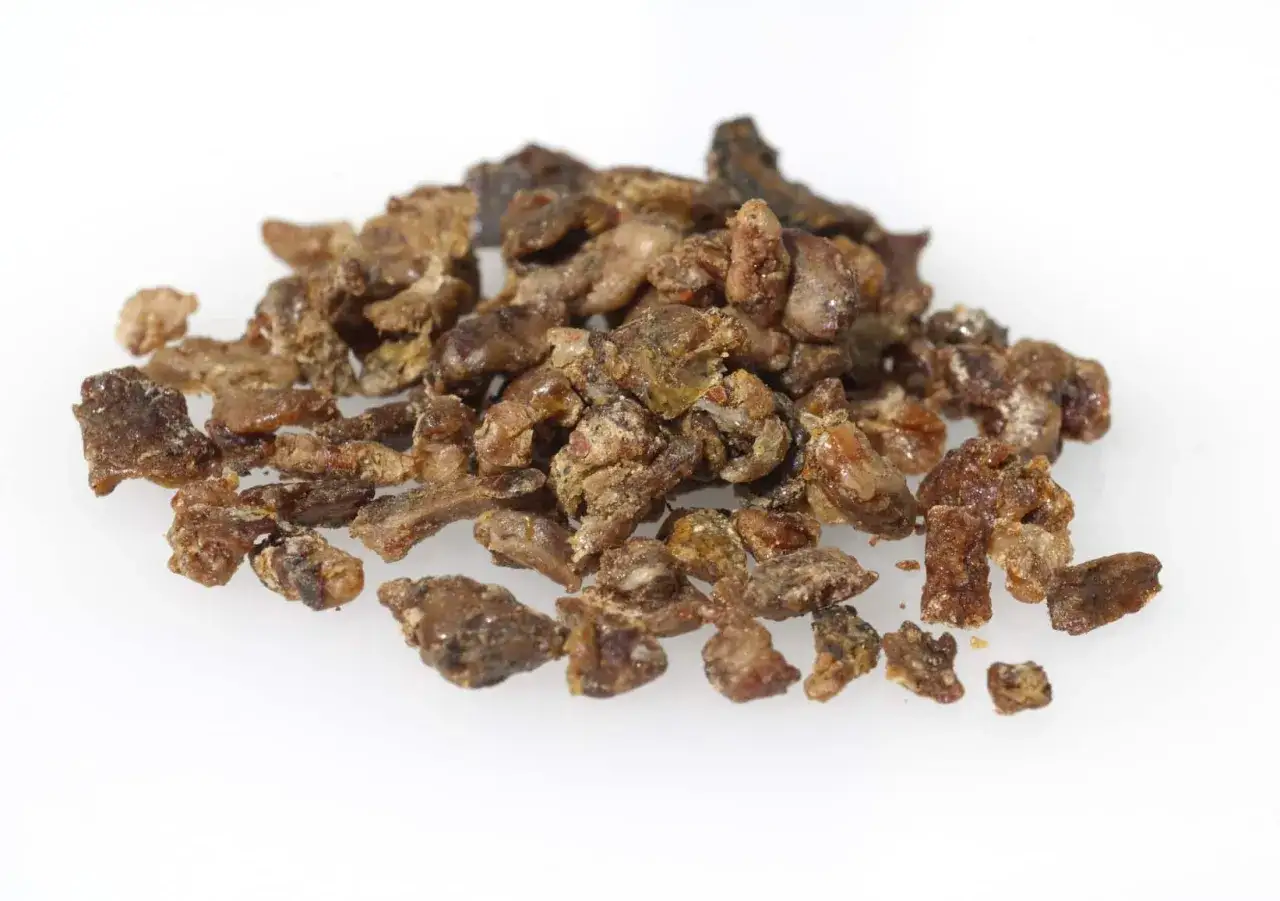 Kawałek surowego propolisu, naturalnego produktu pszczelego. To właśnie propolis co to jest, ceniony za swoje właściwości.
